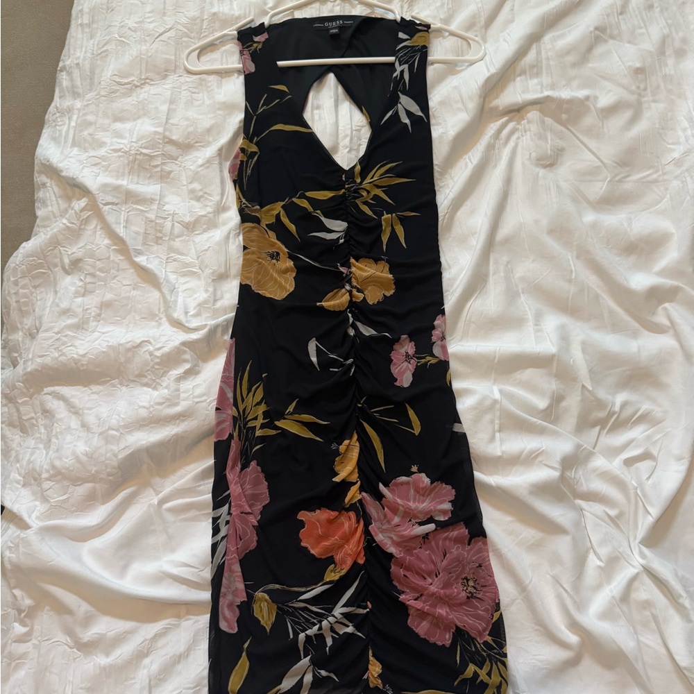 Guess Pink Halter Sheath Dress Wedding Guest